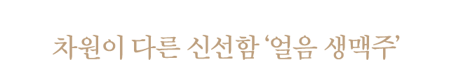 특허받은 저온숙성 장치로 차원이 다른 신선함 '얼음 생맥주'